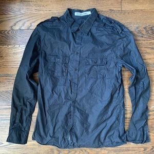 J Lindberg cotton button down military shirt